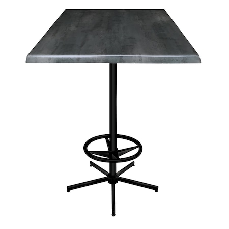 Holland Bar Stool Co 42" Tall In/Outdoor All-Season Table, 36" x 36" Square Black Steel Top OD21642BWOD36SQBlkStl
